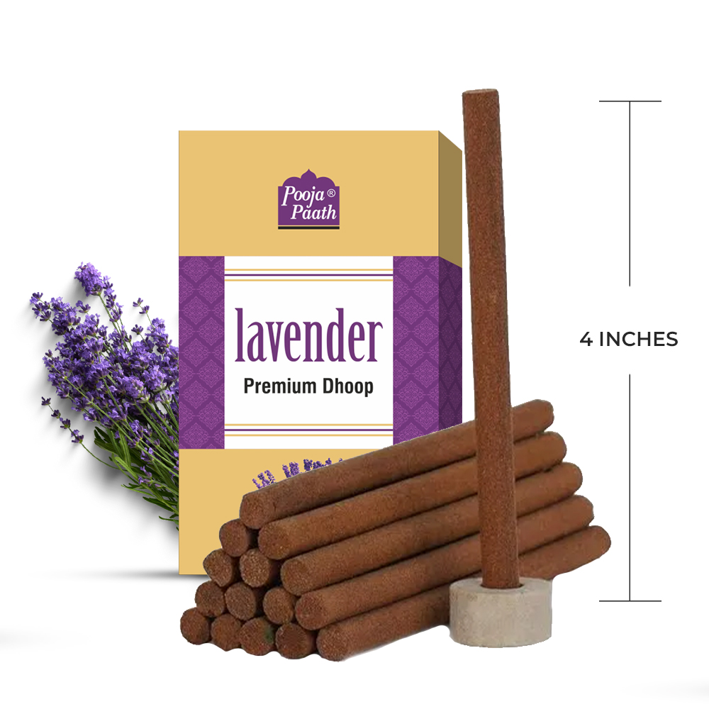 Pooja Paath Premium Dry Stick - Lavender 3 Inch Sticks